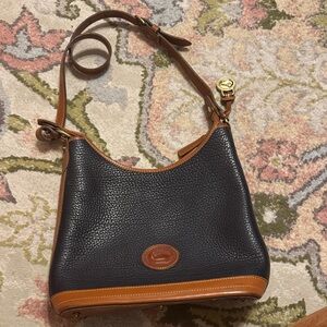 Dooney & Bourke Black and Tan Leather Shoulder Bag